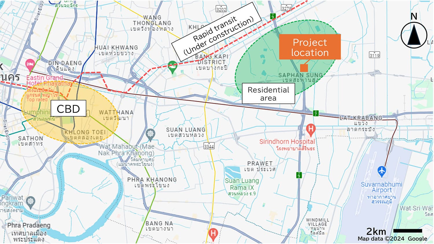 Malton Gates Krungthep Kreetha 2 Vicinity Map